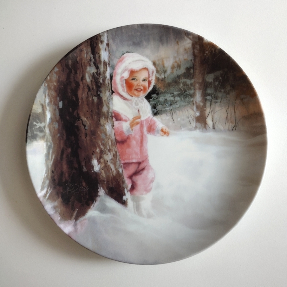 1990 Pemberton & Oakes Plate “Snowy Adventure” Donald Zolan Collector Plate